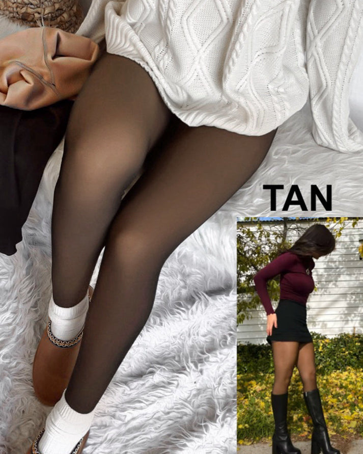 LUNOURI® Translucent Fleece Lined Tights