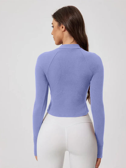 Zip Fleece Long Sleeve Top