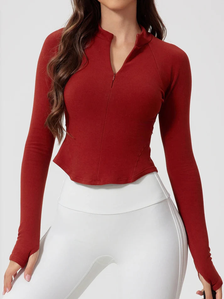 Zip Cloud Long Sleeve Top