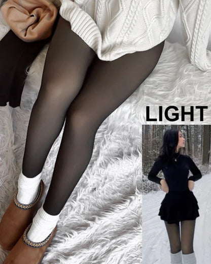 LUNOURI® Translucent Fleece Lined Tights