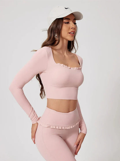 Cute Ruffle Long Sleeve Top