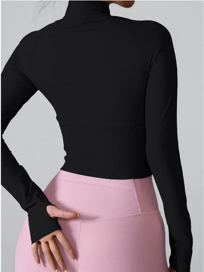 Half-Zip Long Sleeve Top