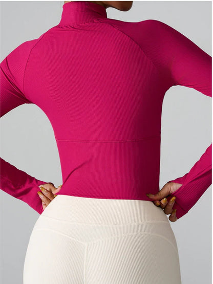 Half-Zip Long Sleeve Top