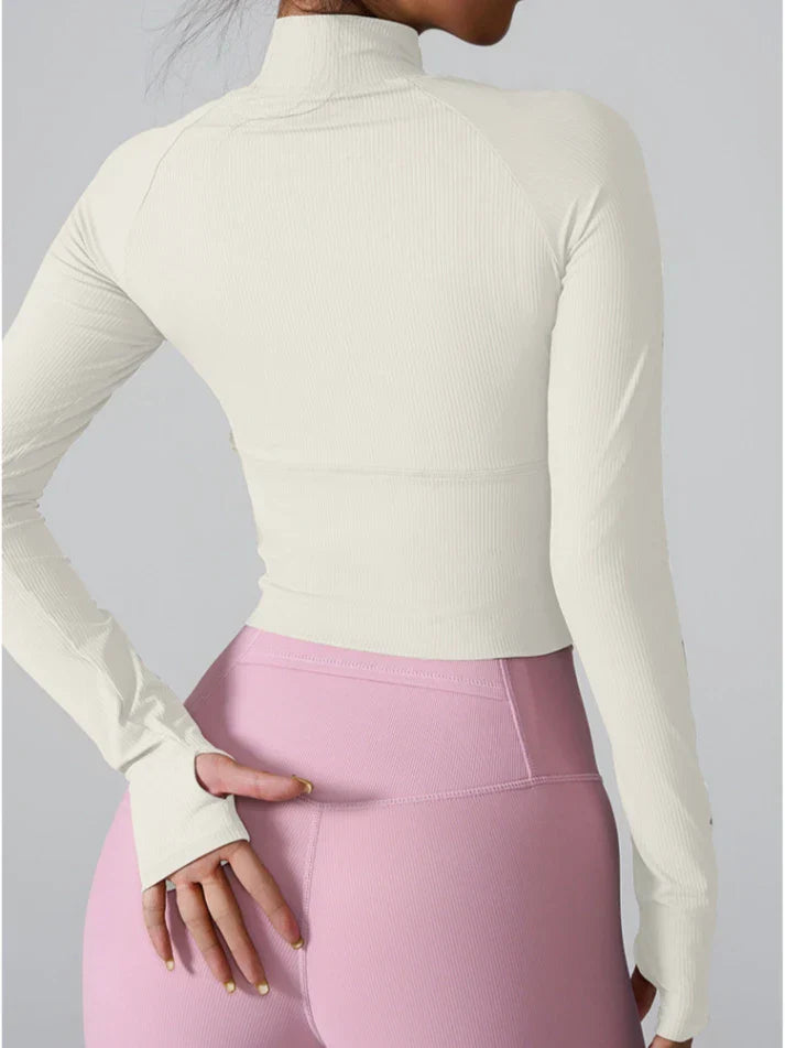 Half-Zip Long Sleeve Top